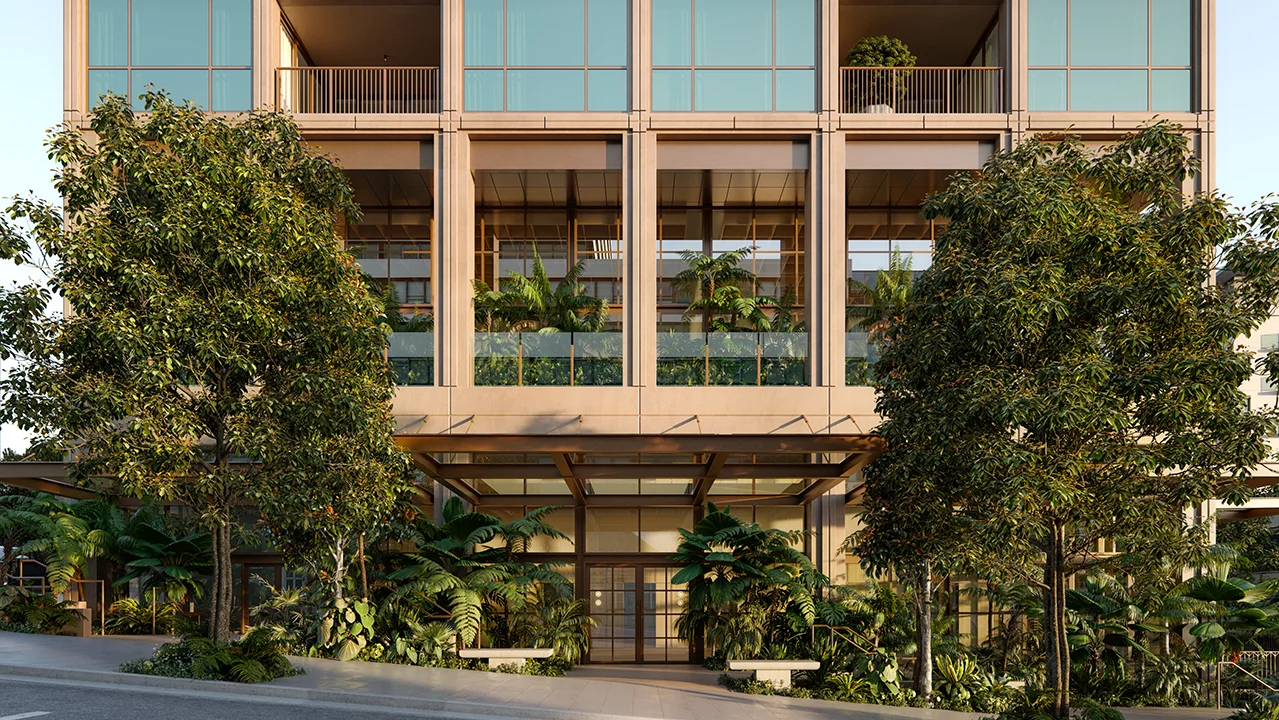 Front entrance to 185 Wharf Street, Brisbane